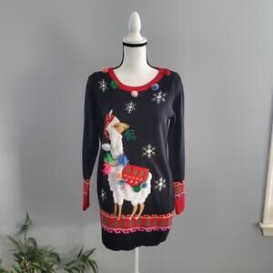 33 Degrees Women's Ugly Christmas Llama Sweater XS